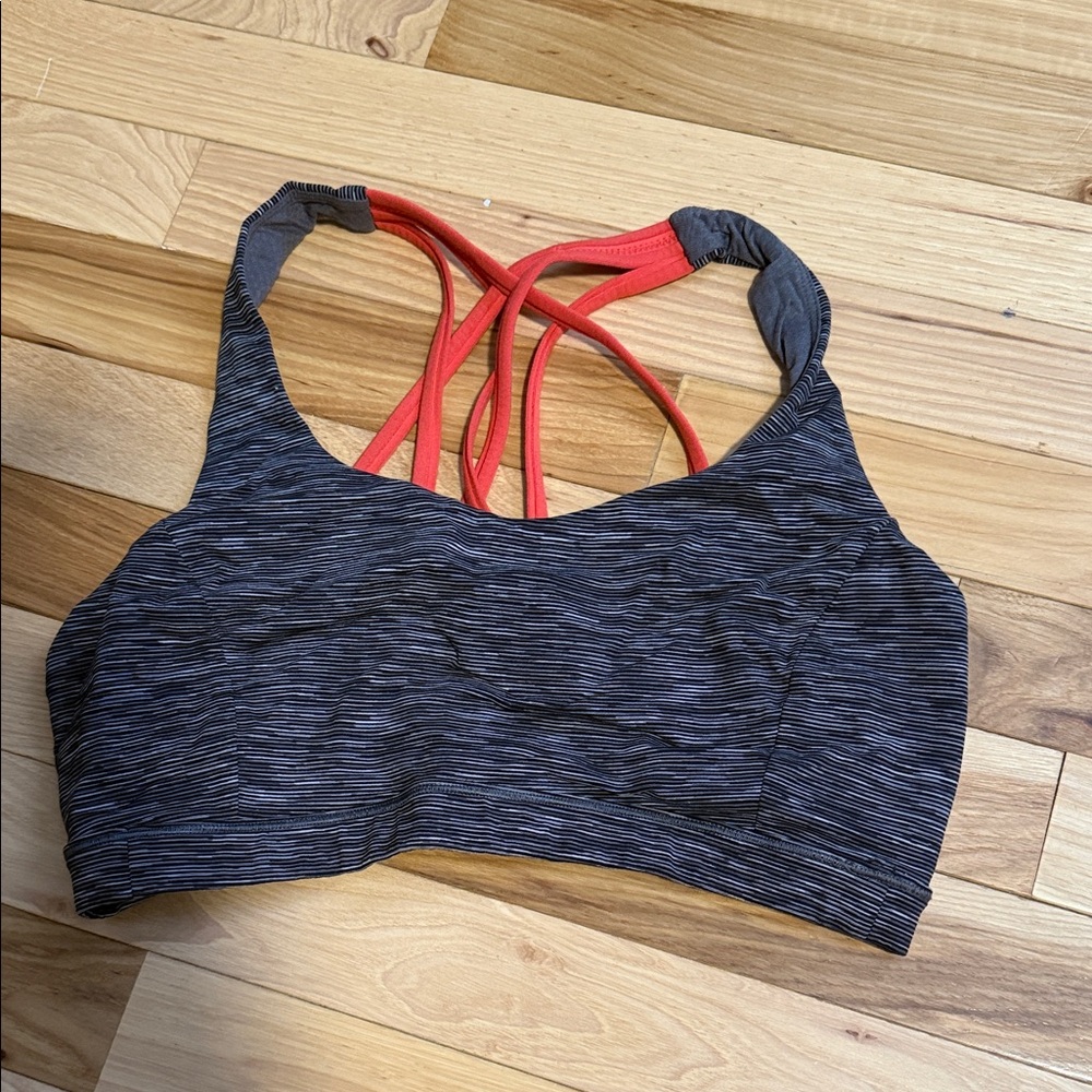 lululemon athletica Strappy Sports Bra - Black and Red